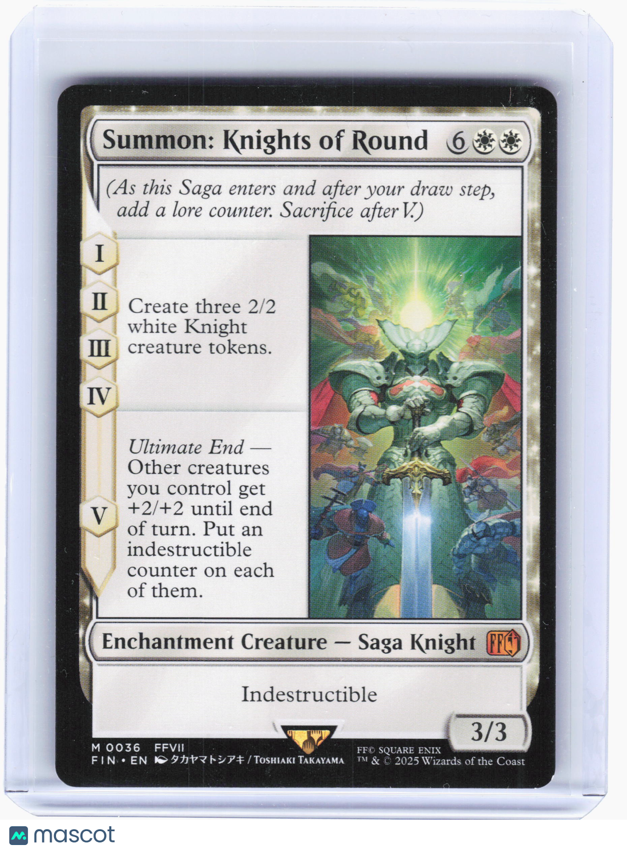 2025 Magic: The Gathering—Summon: Knights of Round #0036 FIN—Mythic Non-Foil