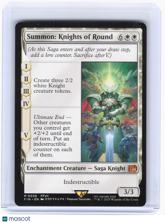 2025 Magic: The Gathering—Summon: Knights of Round #0036 FIN—Mythic Non-Foil
