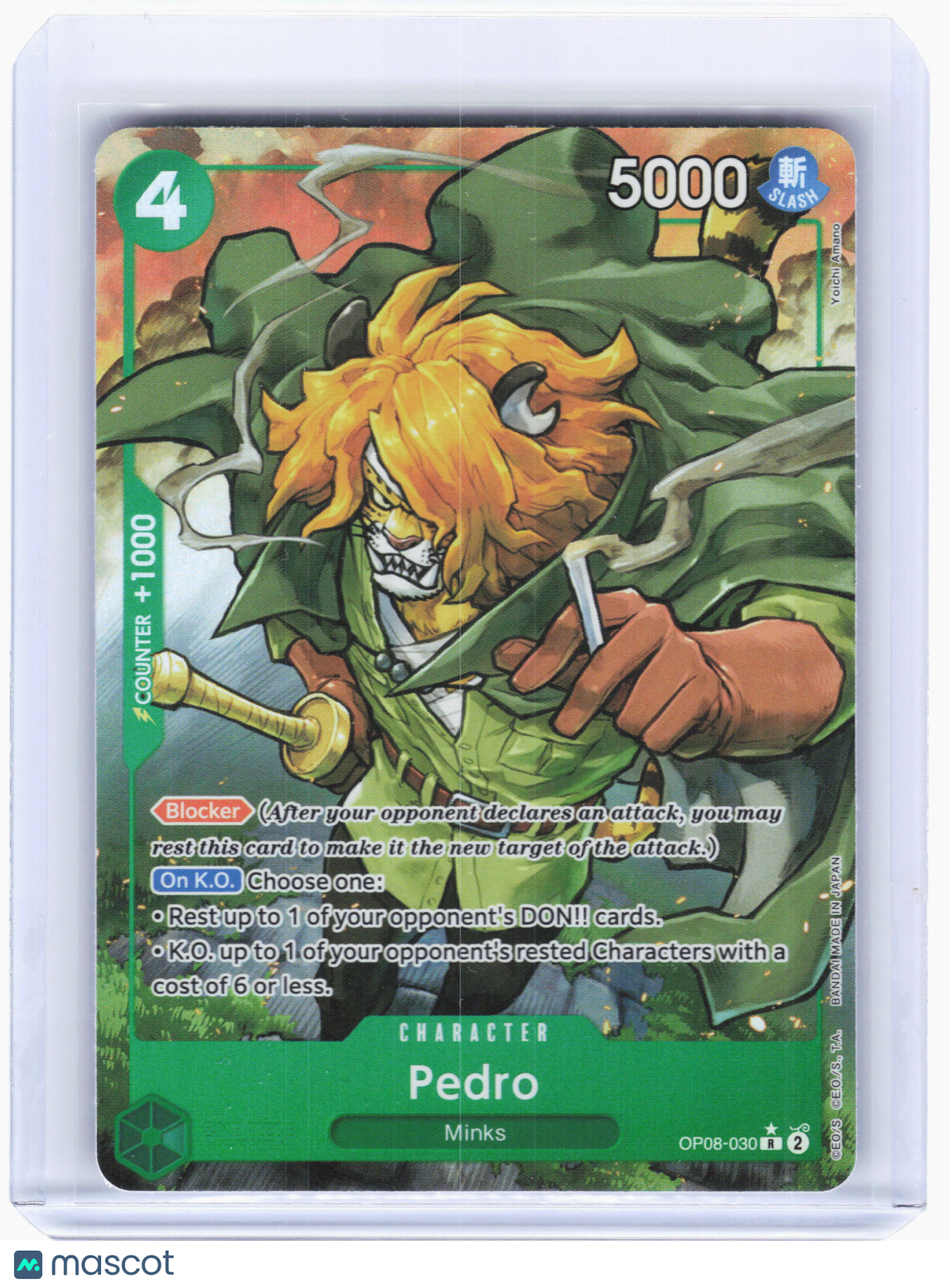 2024 One Piece Card Game—Pedro #OP08-030 Two Legends—Rare Holo (Parallel)