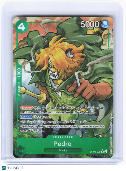 2024 One Piece Card Game—Pedro #OP08-030 Two Legends—Rare Holo (Parallel)
