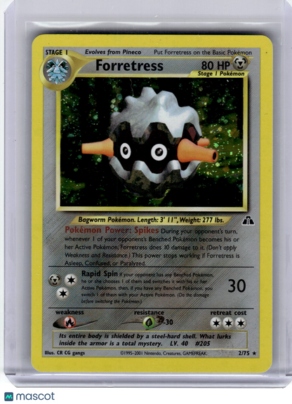 2001 Pokemon—Forretress #2/75 Neo Discovery— [Lightly Played]