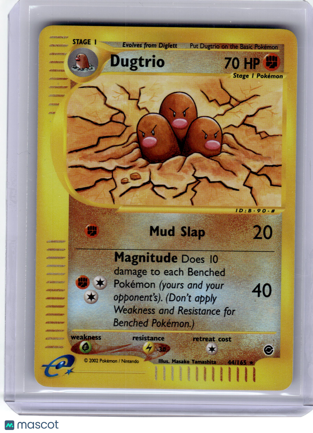 2002 Pokemon—Dugtrio #44/165 Expedition Base Set—Rare Reverse Holo [LP]