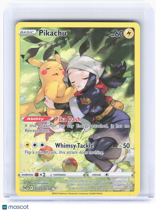 2022 Pokemon—Pikachu #TG05/TG30 Lost Origin: Trainer Gallery—Ultra Rare Foil