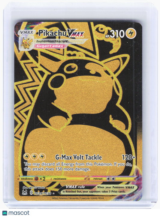 2022 Pokemon—Pikachu VMAX #TG29 Lost Origin: Trainer Gallery—UR (Secret) Holo