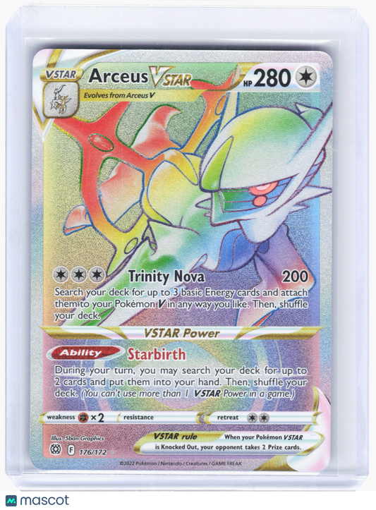 2022 Pokemon—Arceus VSTAR #176/172 Brilliant Stars—Secret Rare Holo