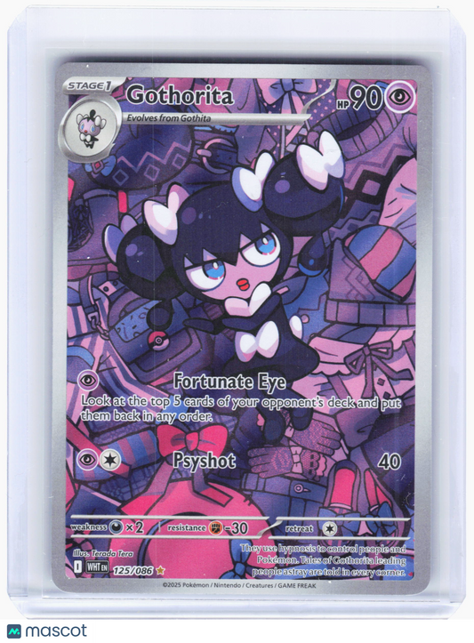 2025 Pokemon—Gothorita #125/086 White Flare—Illustration Rare Foil