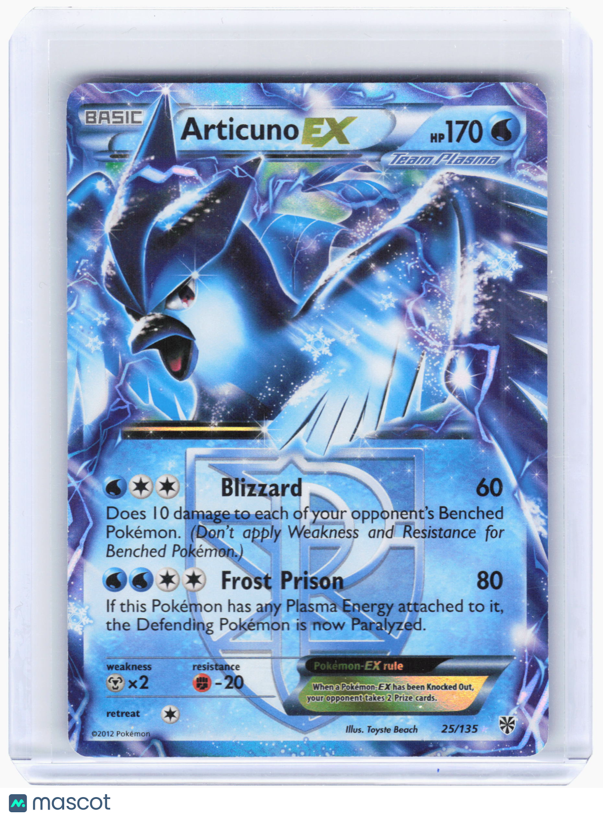 2012 Pokemon—Articuno EX #25/135 Plasma Storm—Ultra Rare Foil [Lightly Played]