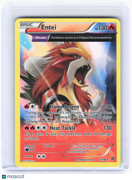 2015 Pokemon—Entei #15 Ancient Origins—Rare Holo