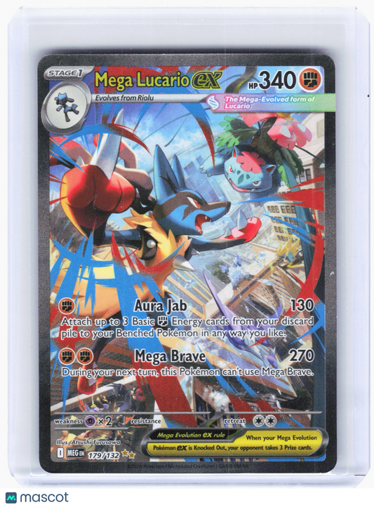 2025 Pokemon—Mega Lucario EX #179 Mega Evolution—Special Illustration Rare Holo