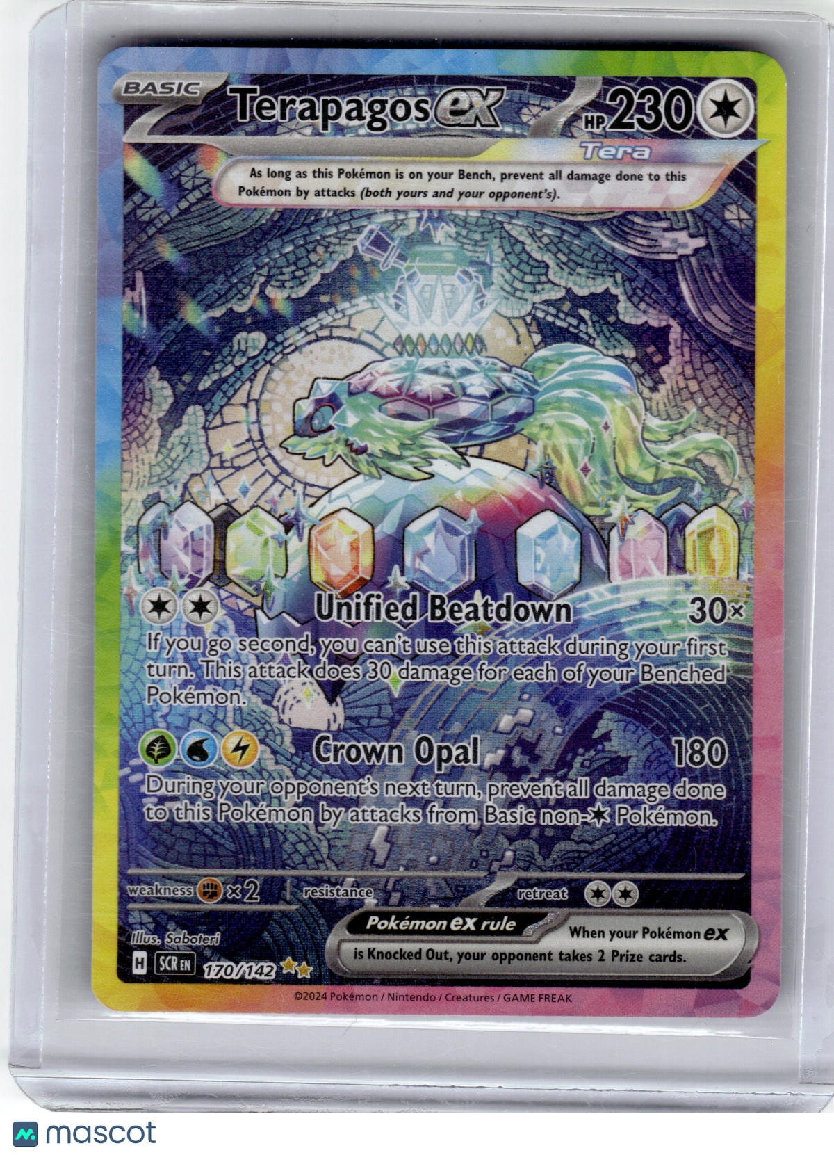 2024 Pokemon—Terapagos EX #170 Sv07: Stellar Crown—Special Illustration Rare NM