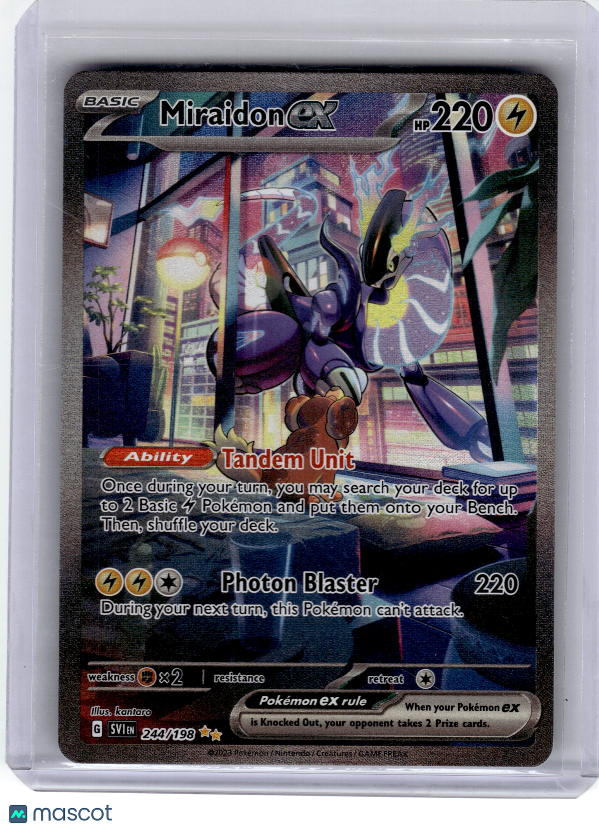 2023 Pokemon—Miraidon EX #244 Scarlet & Violet—Special Illustration Rare Holo NM