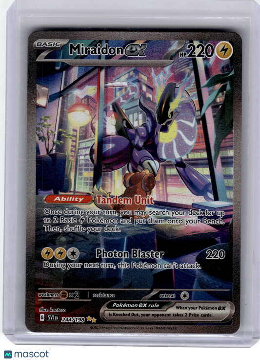 2023 Pokemon—Miraidon EX #244 Scarlet & Violet—Special Illustration Rare Holo NM