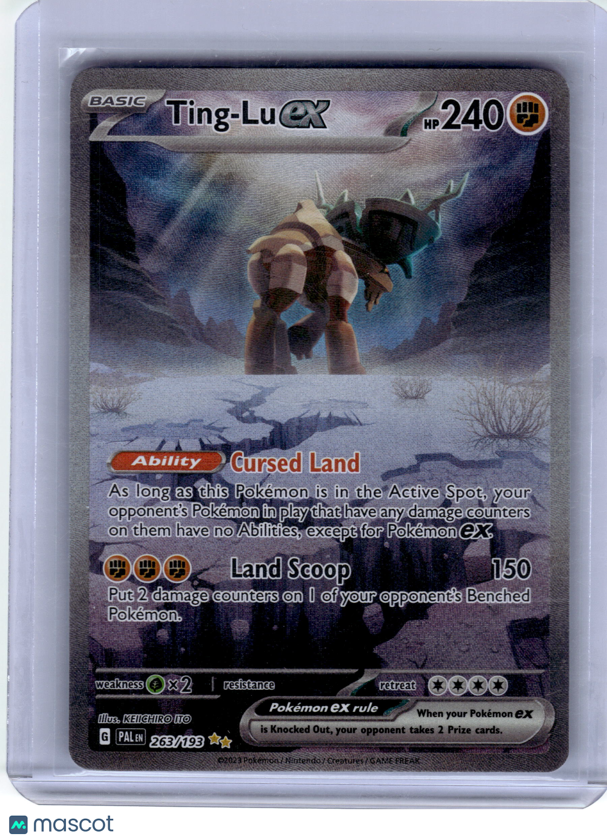 2023 Pokemon—Ting-Lu EX #263 Paldea Evolved—Special Illustration Rare Near Mint