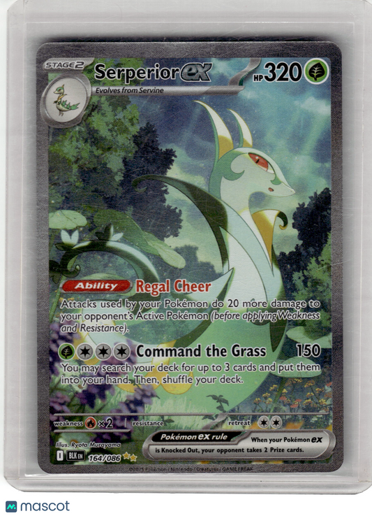 2025 Pokemon—Serperior EX #164/86 Black Bolt— Near Mint