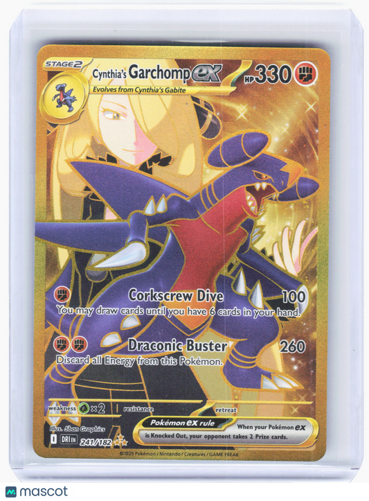 2025 Pokemon—Cynthia's Garchomp EX #241 Destined Rivals—Hyper Rare Holo