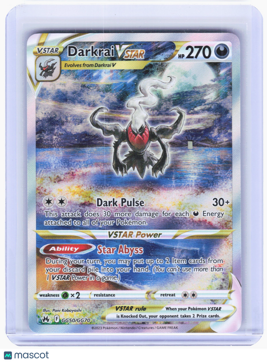 2023 Pokemon—Darkrai VSTAR #GG50 Crown Zenith: Galarian Gallery—Rare Holo