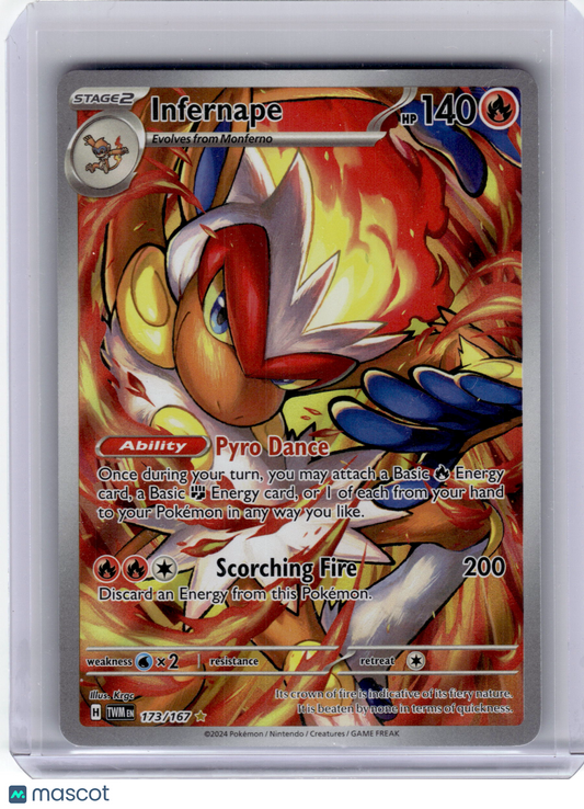 2024 Pokemon—Infernape #173 Twilight Masquerade—Illustration Rare Holo Near Mint