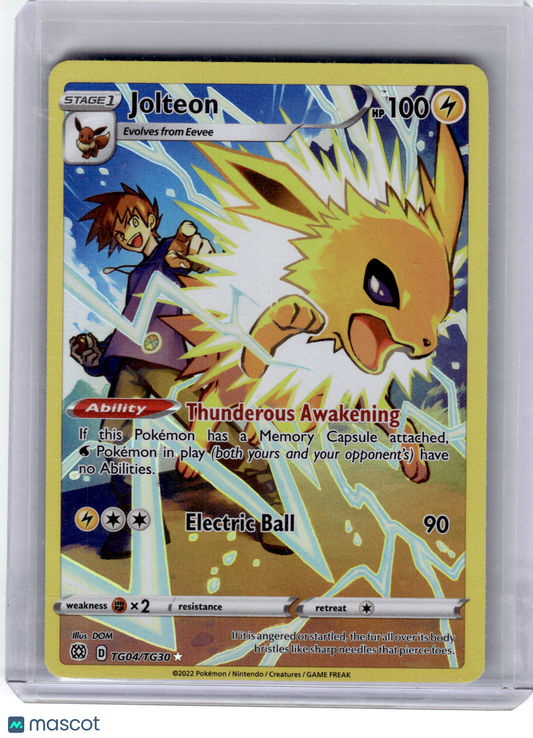 2022 Pokemon—Jolteon #TG04 Brilliant Stars Trainer Gallery—Ultra Rare Holo LP