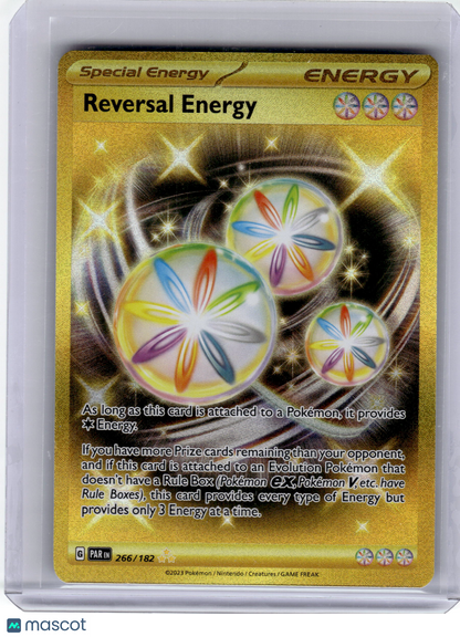 2023 Pokemon—Reversal Energy #266 Paradox Rift—Hyper Rare Gold Near Mint