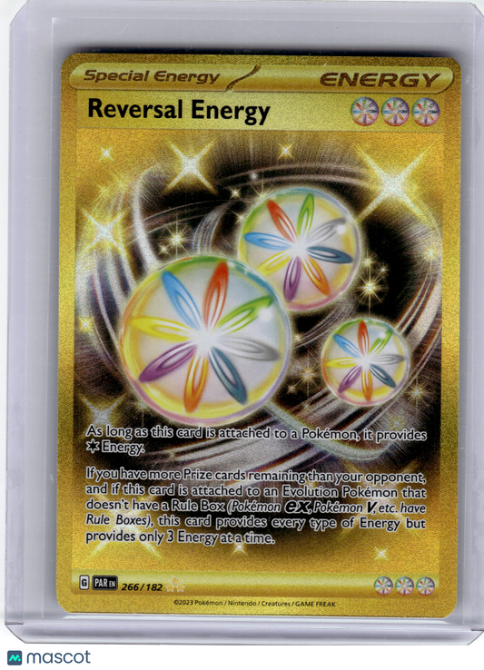 2023 Pokemon—Reversal Energy #266 Paradox Rift—Hyper Rare Gold Near Mint