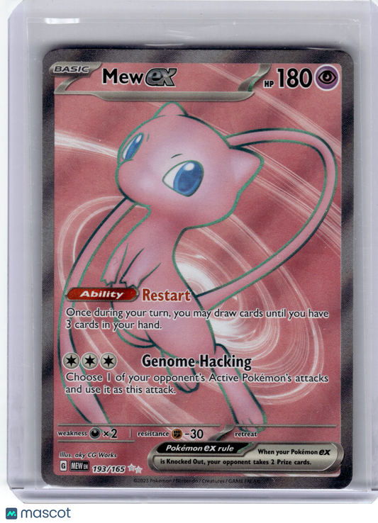 2023 Pokemon—Mew EX #193 Scarlet & Violet 151—Ultra Rare Holo Near Mint