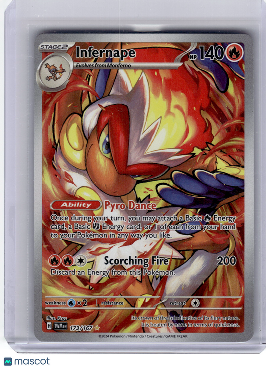 2024 Pokemon—Infernape #173 Twilight Masquerade—Illustration Rare Holo Near Mint