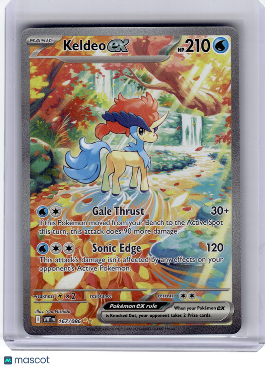 2024 Pokemon—Keldeo EX #167 White Flare—Special Illustration Rare Holo Near Mint
