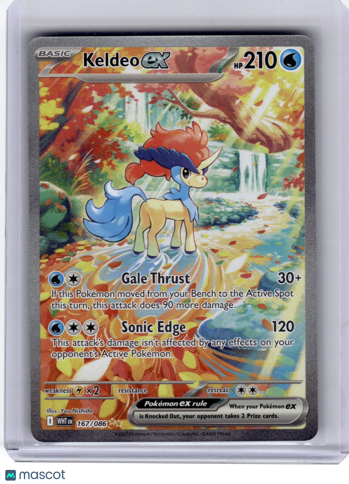 2024 Pokemon—Keldeo EX #167 White Flare—Special Illustration Rare Holo Near Mint