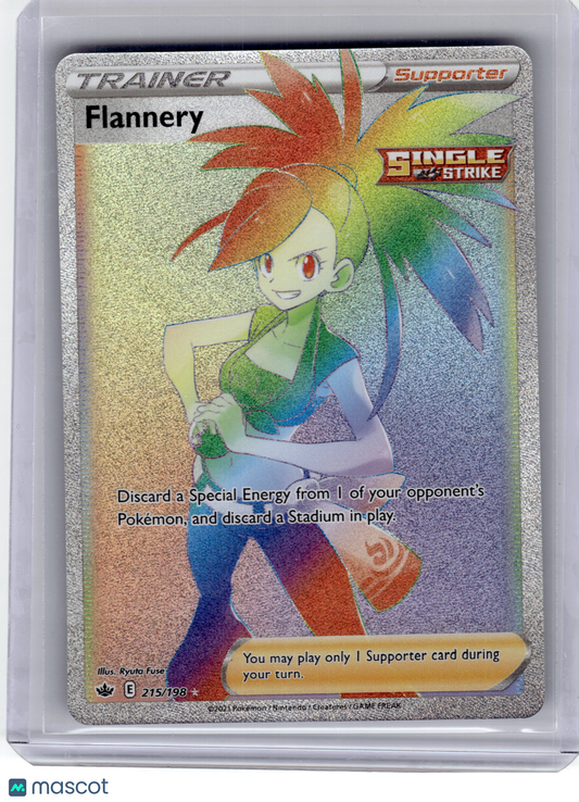 2021 Pokemon—Flannery #215 Chilling Reign—Secret Rare Holo Near Mint