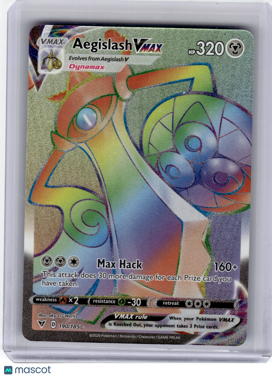 2020 Pokemon—Aegislash VMAX #190 Vivid Voltage—Secret Rare Secret Rare Near Mint