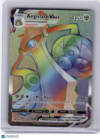2020 Pokemon—Aegislash VMAX #190 Vivid Voltage—Secret Rare Secret Rare Near Mint