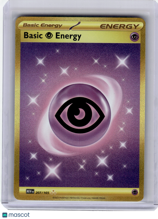 2023 Pokemon—Basic Psychic Energy #207 Scarlet & Violet 151—Hyper Rare Gold NM