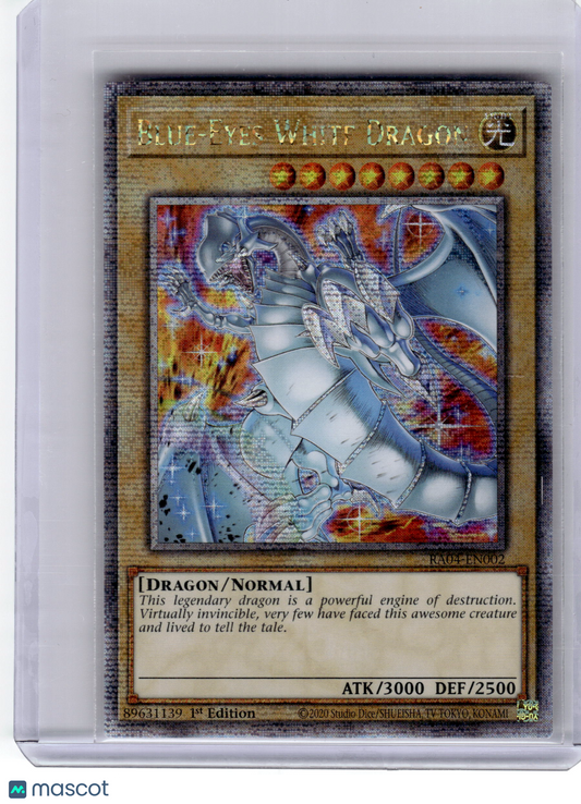 2002 YuGiOh!—Blue-Eyes White Dragon #RA04-EN002—QCSR Foil 1st Edition