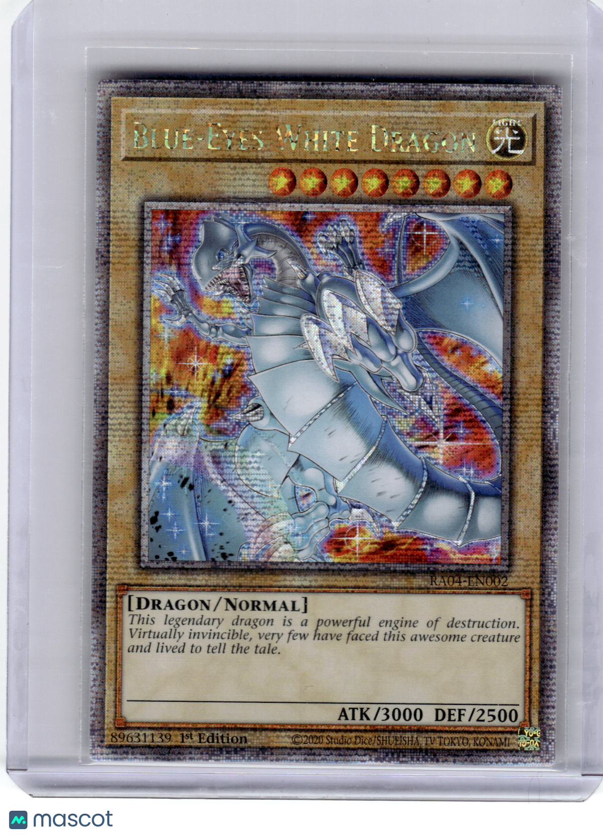 2020 YuGiOh!—Blue-Eyes White Dragon #RA04-EN002—QCSR Foil 1st Edition