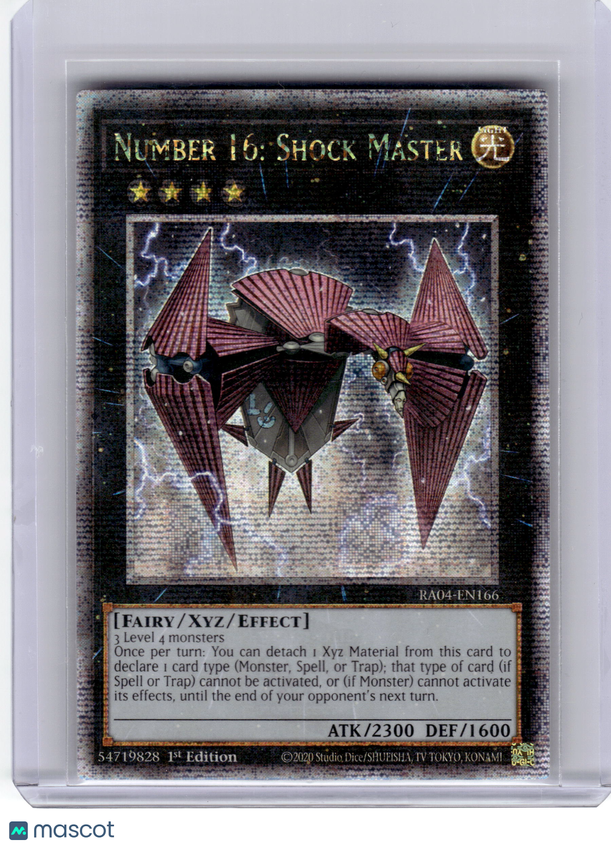 2020 YuGiOh!—Number 16: Shock Master #RA04-EN116—QCSR Foil 1st Edition