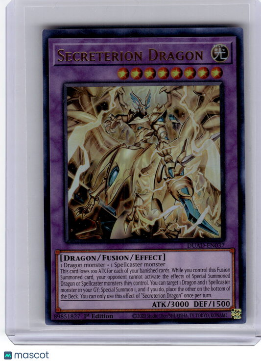 2020 YuGiOh!—Secreterion Dragon #DUAD-EN037—Ultra Rare Foil 1st Edition