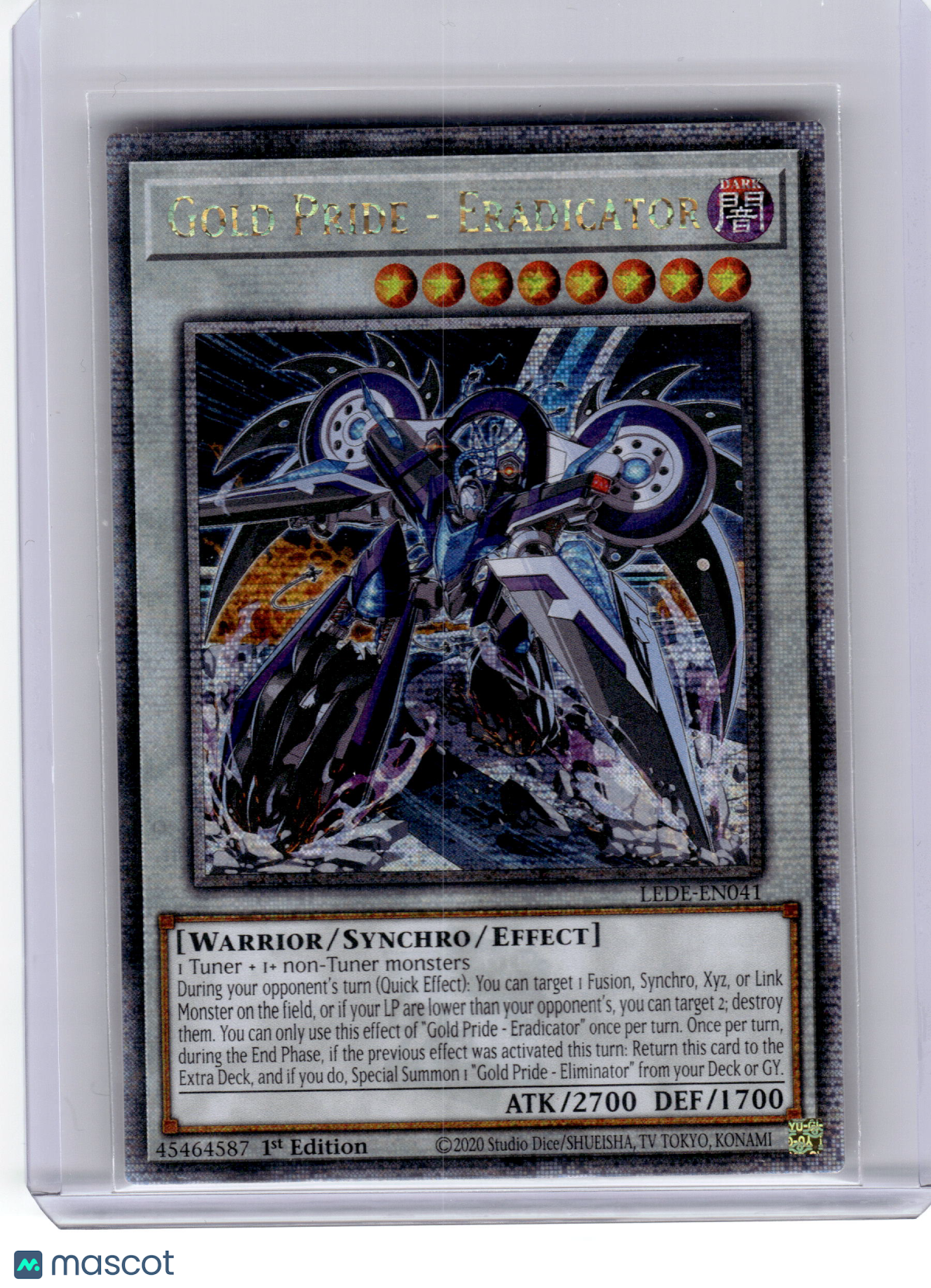 2020 YuGiOh!—Gold Pride - Eradicator #LEDE-EN041—QCSR Foil 1st Edition