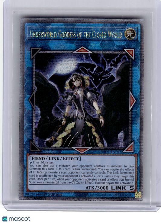 2020 YuGiOh!—Underworld Goddess of the Closed World #RA02-EN045—QCSR 1st Edition