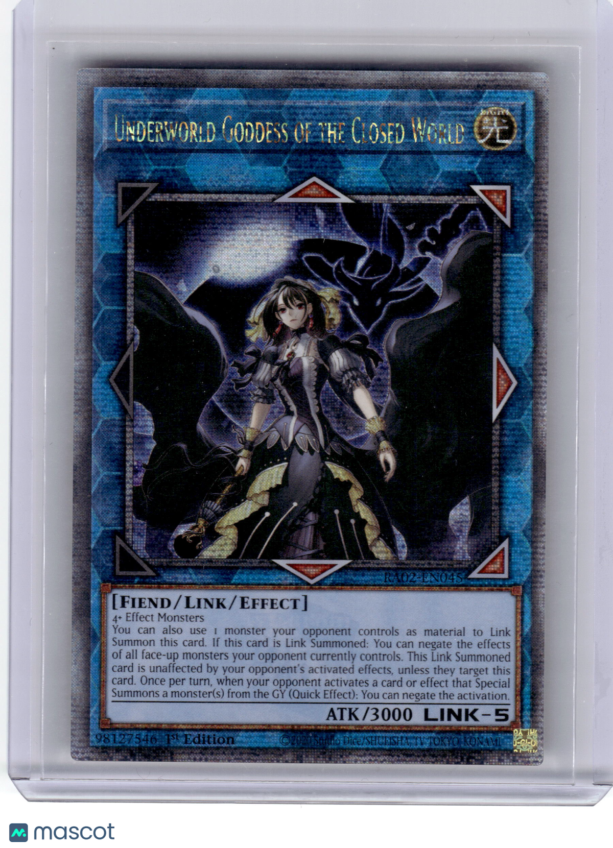 2020 YuGiOh!—Underworld Goddess of the Closed World #RA02-EN045—QCSR 1st Edition