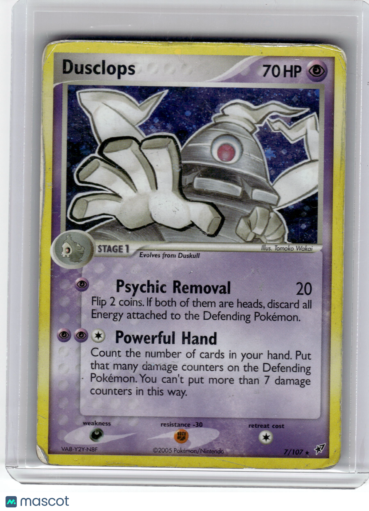 2005 Pokemon—Dusclops #7 Deoxys—Rare Damage