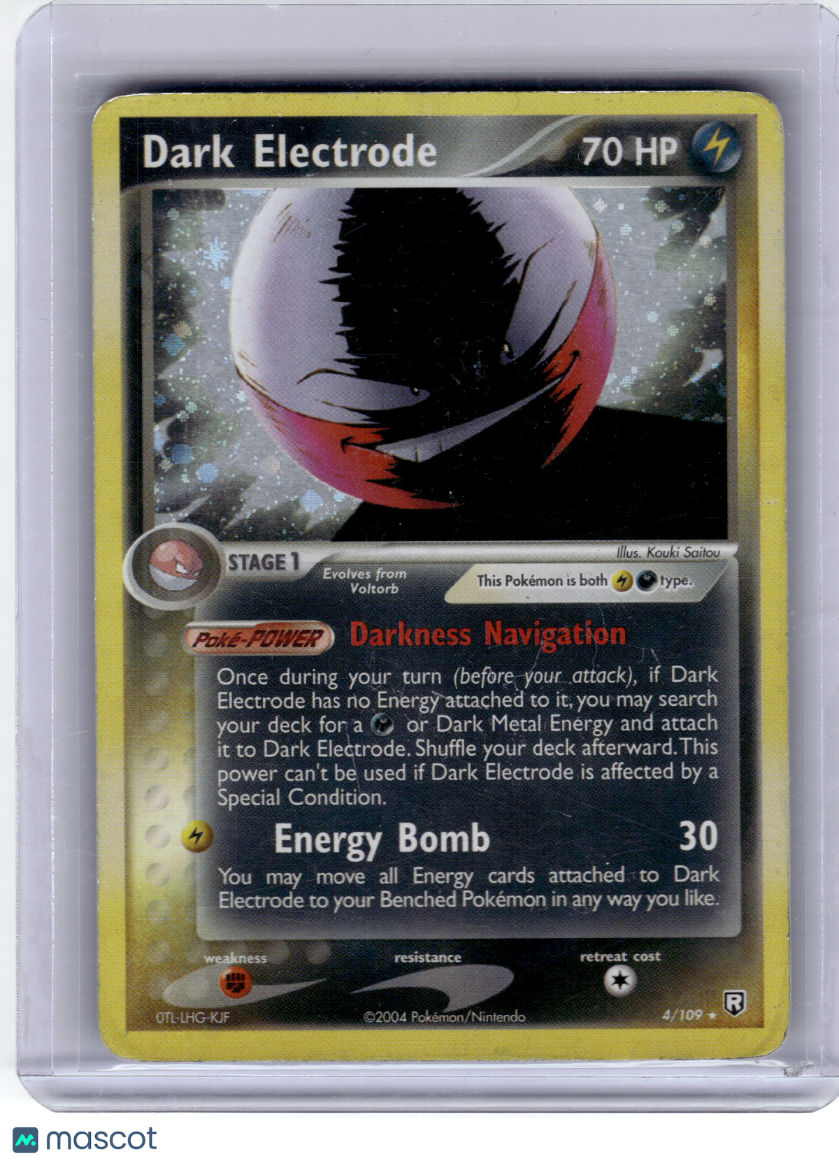 2004 Pokemon—Dark Electrode #4 Team Rocket Returns—Rare Holo Damage
