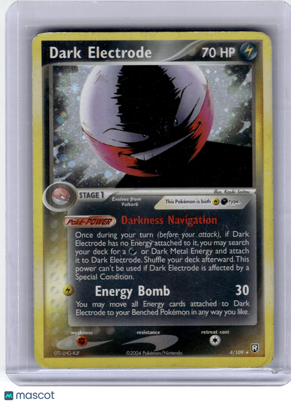 2004 Pokemon—Dark Electrode #4 Team Rocket Returns—Rare Holo Damage