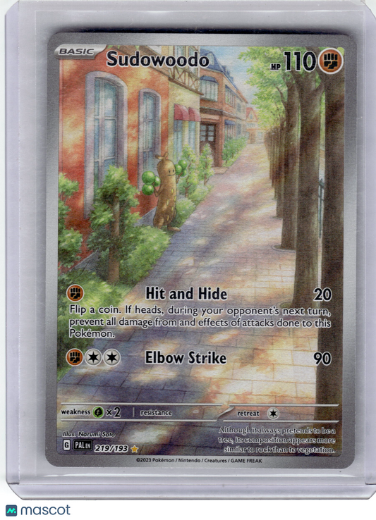 2023 Pokemon—Sudowoodo #219 Paldea Evolved—Illustration Rare Near Mint