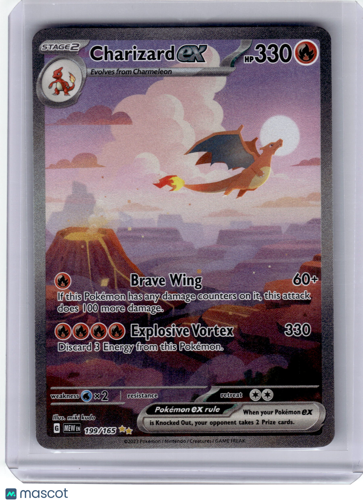 2023 Pokemon—Charizard EX #199 Scarlet & Violet 151—Special Illustration Rare LP