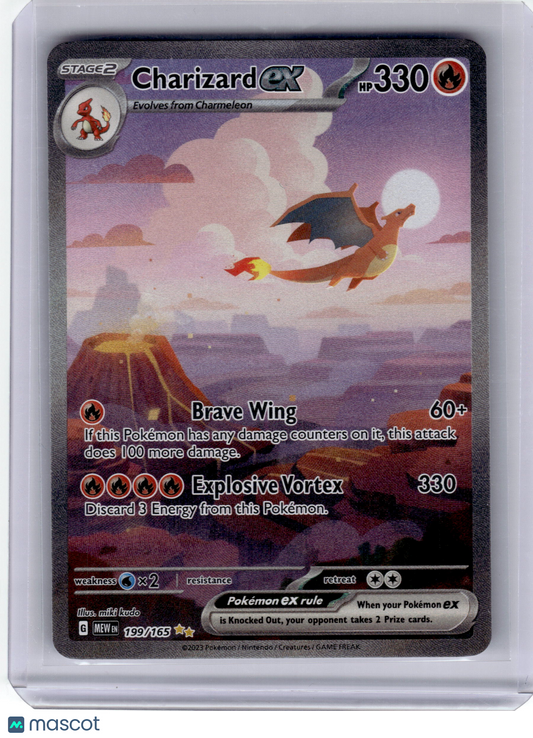 2023 Pokemon—Charizard EX #199 Scarlet & Violet 151—Special Illustration Rare LP