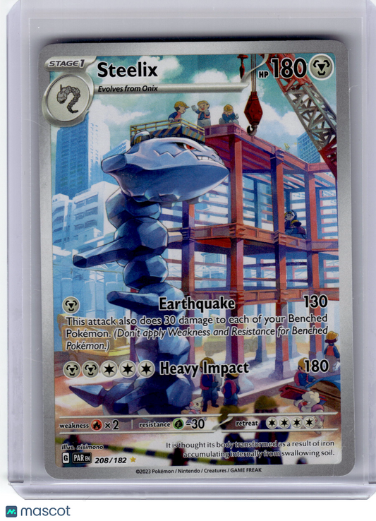 2023 Pokemon—Steelix #208 Paradox Rift—Illustration Rare Near Mint