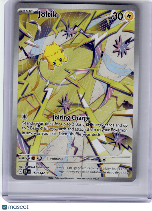 2024 Pokemon—Joltik #150 Stellar Crown—Illustration Rare Holo Near Mint