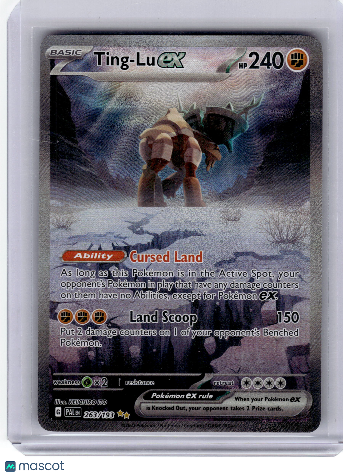 2023 Pokemon—Ting-Lu EX #263 Paldea Evolved—Special Illustration Rare Holo MP