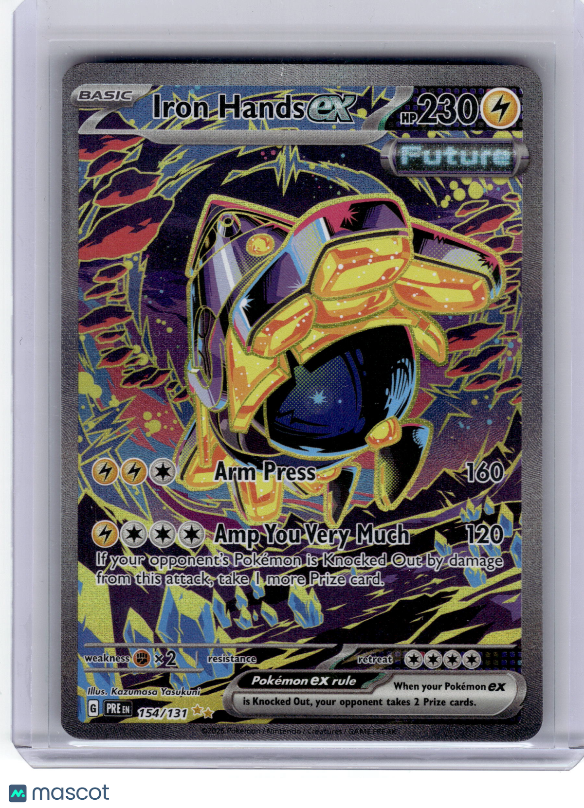 2024 Pokemon—Iron Hands EX #154 Prismatic Evolution—SIR Holo Near Mint