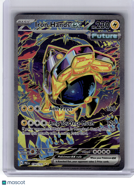2024 Pokemon—Iron Hands EX #154 Prismatic Evolution—SIR Holo Near Mint